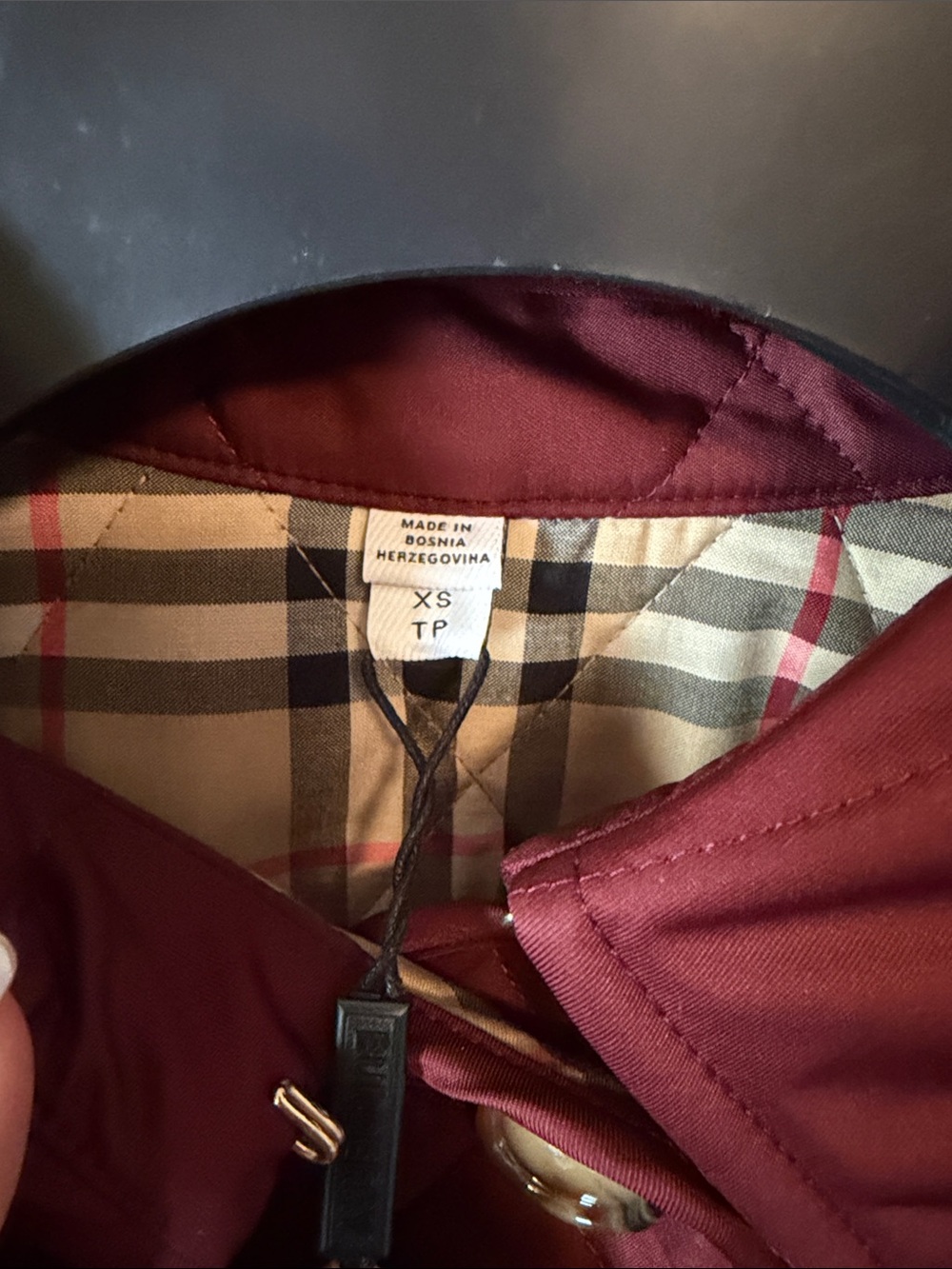 NWT Burberry Fernleigh Quilted Women's Jacket in Deep Burgundy XS - Picture 8 of 13